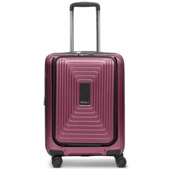 Best Redolz Essentials 14 4 Rollen Kabinentrolley S 55 cm Laptopfach mit Dehnfalte aubergine metallic