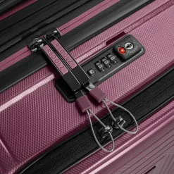 Best Redolz Essentials 14 4 Rollen Kabinentrolley S 55 cm Laptopfach mit Dehnfalte aubergine metallic