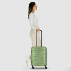 Redolz Hartgepäck Kabinengepäck|4-Rollen Kabinentrolleys<Essentials 10 CABIN 4 Rollen Kabinentrolley 55 cm green-metallic