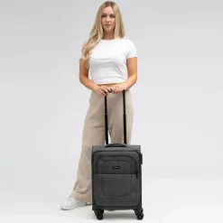 Redolz Weichgepäck Kabinengepäck|4-Rollen Kabinentrolleys<Essentials 12 CABIN 4 Rollen Kabinentrolley 55 cm black2