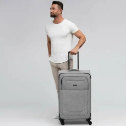 Redolz Weichgepäck|4-Rollen Koffer<Essentials 12 LARGE 4 Rollen Trolley 79 cm mit Dehnfalte grey2