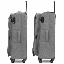 Redolz Weichgepäck|4-Rollen Koffer<Essentials 12 LARGE 4 Rollen Trolley 79 cm mit Dehnfalte grey2