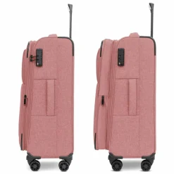 Redolz Weichgepäck|4-Rollen Koffer<Essentials 12 MEDIUM 4-Rollen Trolley 67 cm mit Dehnfalte rose