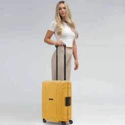 Online Redolz Essentials 15 4-Rollen Kabinentrolley 55 cm mit Dreipunkt-Verschluss dark yellow