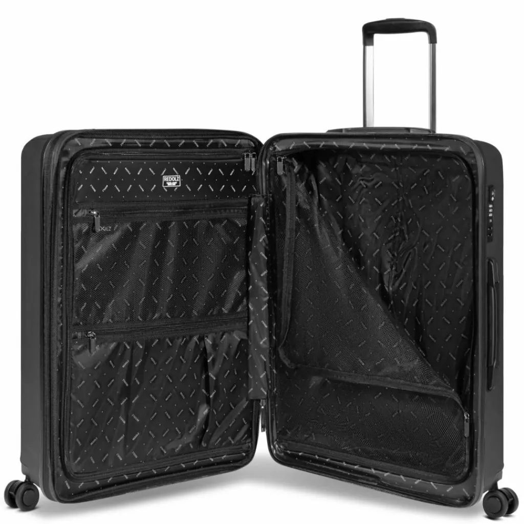 Redolz Koffersets Als Hartgepäck|Koffersets 4-Teilig<Essentials 14 4-Rollen Kofferset + Beautycase 4 tlg. mit Dehnfalte black metallic