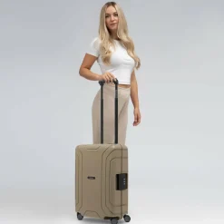 Hot Redolz Essentials 15 4-Rollen Kabinentrolley 55 cm mit Dreipunkt-Verschluss cool beige