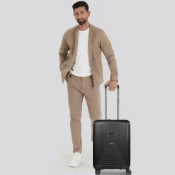 Redolz Hartgepäck Kabinengepäck|4-Rollen Kabinentrolleys<Essentials 14 4-Rollen Kabinentrolley 55 cm slim black metallic