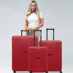 Online Redolz Essentials 15 4-Rollen Kofferset 3-tlg. mit Dreipunkt-Verschluss classic red