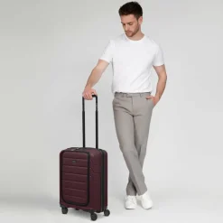 Discount Redolz Essentials 17 4-Rollen Kabinentrolley 55 cm Soft-Pocket Laptopfach burgundy