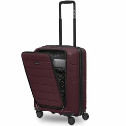 Discount Redolz Essentials 17 4-Rollen Kabinentrolley 55 cm Soft-Pocket Laptopfach burgundy