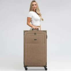 Hot Redolz Essentials 12 4-Rollen Trolley XL 90 cm sehr groß Sondergröße coffee