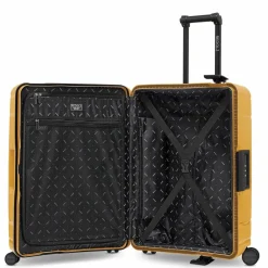 Clearance Redolz Essentials 15 4-Rollen Trolley 65 cm mit Dreipunkt-Verschluss dark yellow