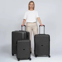 Sale Redolz Essentials 05 3-SET 4 Rollen Kofferset 3-teilig black 2