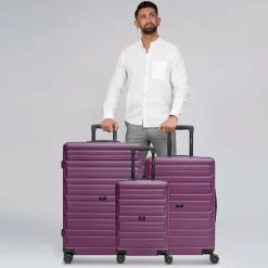 Clearance Redolz Essentials 08 3-SET 4 Rollen Kofferset 3-teilig purple