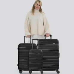 Online Redolz Essentials 16 3-SET 4 Rollen Kofferset 3-teilig black