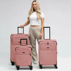 Redolz Essentials 12 THREE SET 4 Rollen Kofferset 3-teilig mit Dehnfalte