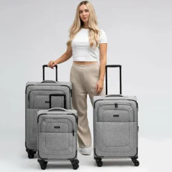 Redolz Essentials 12 THREE SET 4 Rollen Kofferset 3-teilig mit Dehnfalte