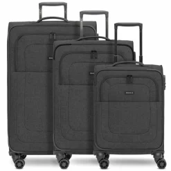 Redolz Essentials 12 THREE SET 4 Rollen Kofferset 3-teilig mit Dehnfalte