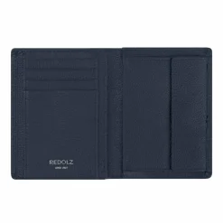 Clearance Redolz Leather Essentials HF Geldbörse RFID Leder 9,5 cm ausklappbar navy