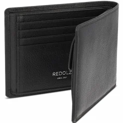 Herren Redolz Leather Essentials QF Geldbörse RFID Leder 12 cm ausklappbar