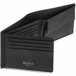 Herren Redolz Leather Essentials QF Geldbörse RFID Leder 12 cm ausklappbar