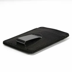 Redolz Visitenkartenetuis<Leather Essentials Kreditkartenetui RFID Leder 7 cm mit Geldscheinklammer all black