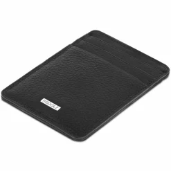 Hot Redolz Leather Essentials Kreditkartenetui RFID Leder 7 cm mit Geldscheinklammer black
