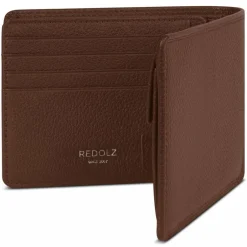Herren Redolz Leather Essentials QF Geldbörse RFID Leder 12 cm ausklappbar mit Reißverschlussfach