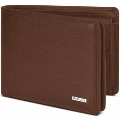 Herren Redolz Leather Essentials QF Geldbörse RFID Leder 12 cm ausklappbar mit Reißverschlussfach
