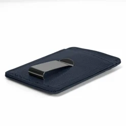 Redolz Visitenkartenetuis<Leather Essentials Kreditkartenetui RFID Leder 7 cm mit Geldscheinklammer navy