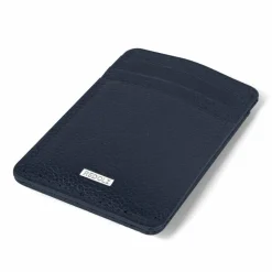 Redolz Visitenkartenetuis<Leather Essentials Kreditkartenetui RFID Leder 7 cm mit Geldscheinklammer navy