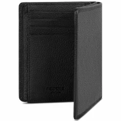 Redolz Herrengeldbörsen Hochformat<Leather Essentials HF Geldbörse RFID Leder 9,5 cm ausklappbar all black