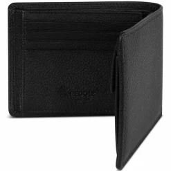 Herren Redolz Leather Essentials QF Geldbörse RFID Leder 12 cm ausklappbar
