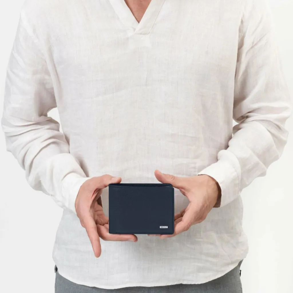 Herren Redolz Leather Essentials QF Geldbörse RFID Leder 12 cm ausklappbar mit Reißverschlussfach