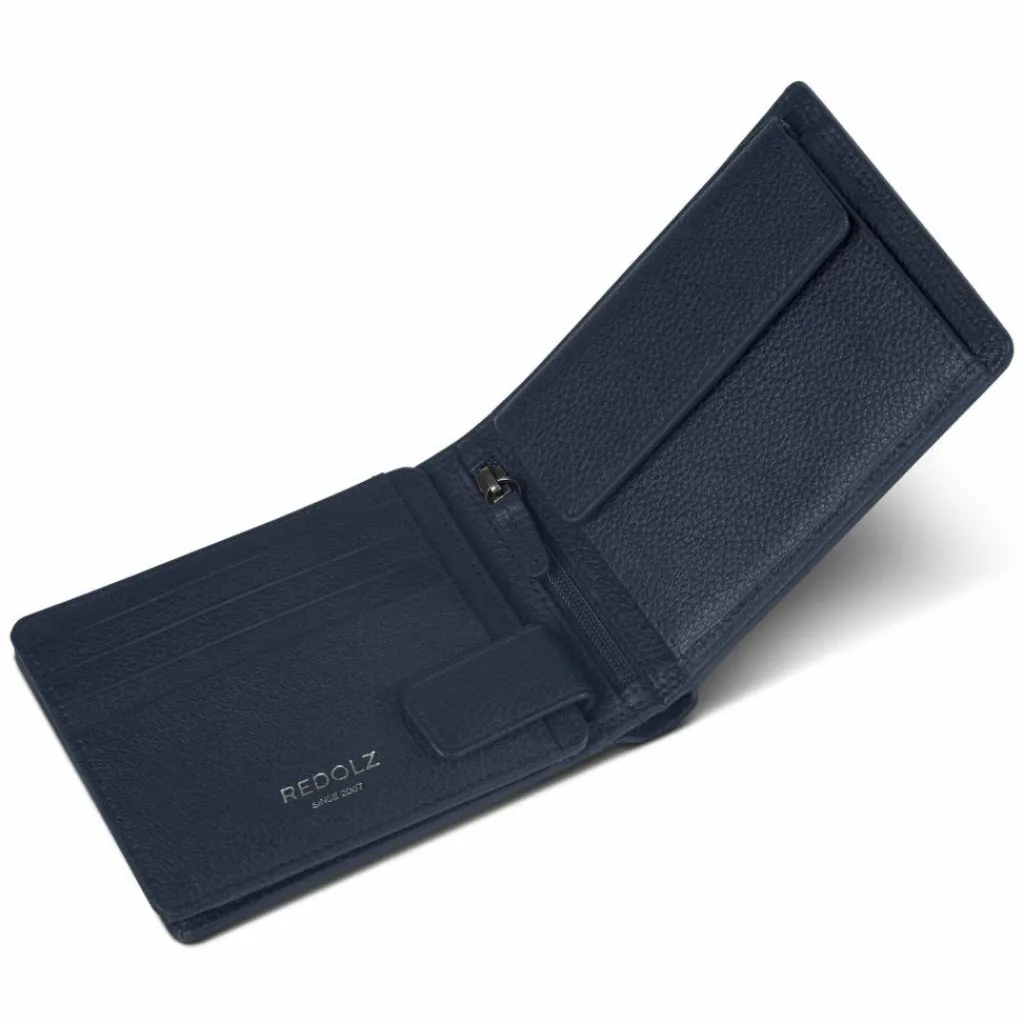 Herren Redolz Leather Essentials QF Geldbörse RFID Leder 12 cm ausklappbar mit Reißverschlussfach