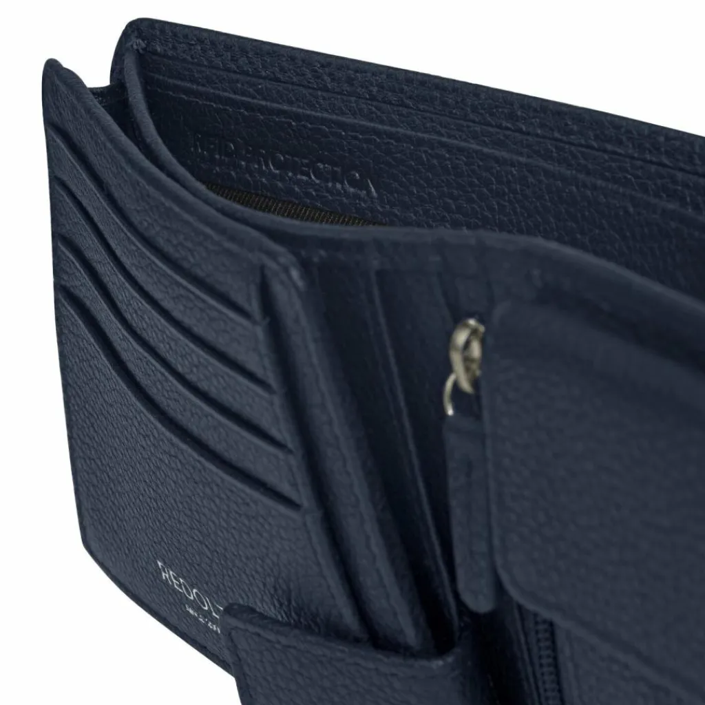 Herren Redolz Leather Essentials QF Geldbörse RFID Leder 12 cm ausklappbar mit Reißverschlussfach