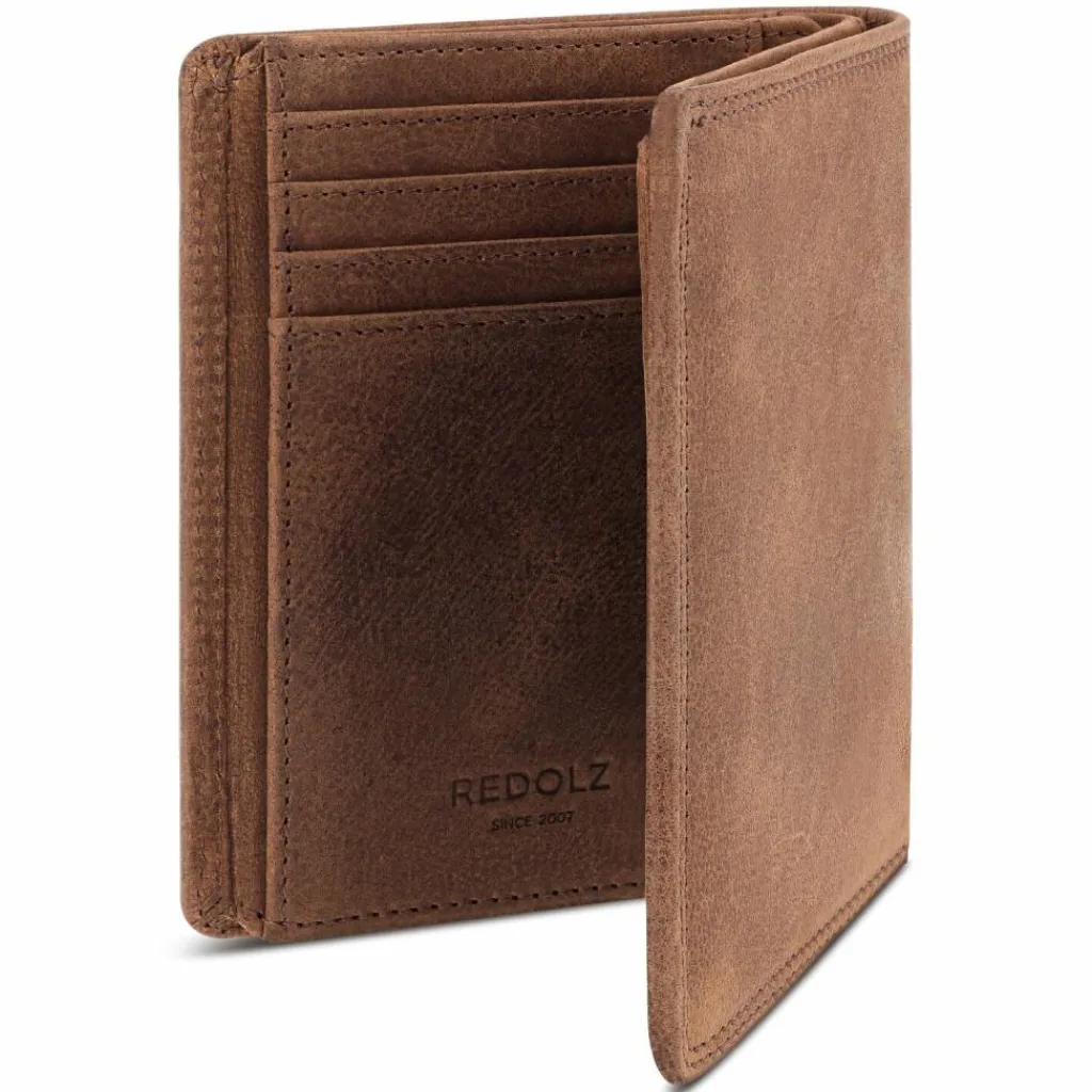Discount Redolz Leather Essentials HF Geldbörse RFID Leder 9,5 cm brown