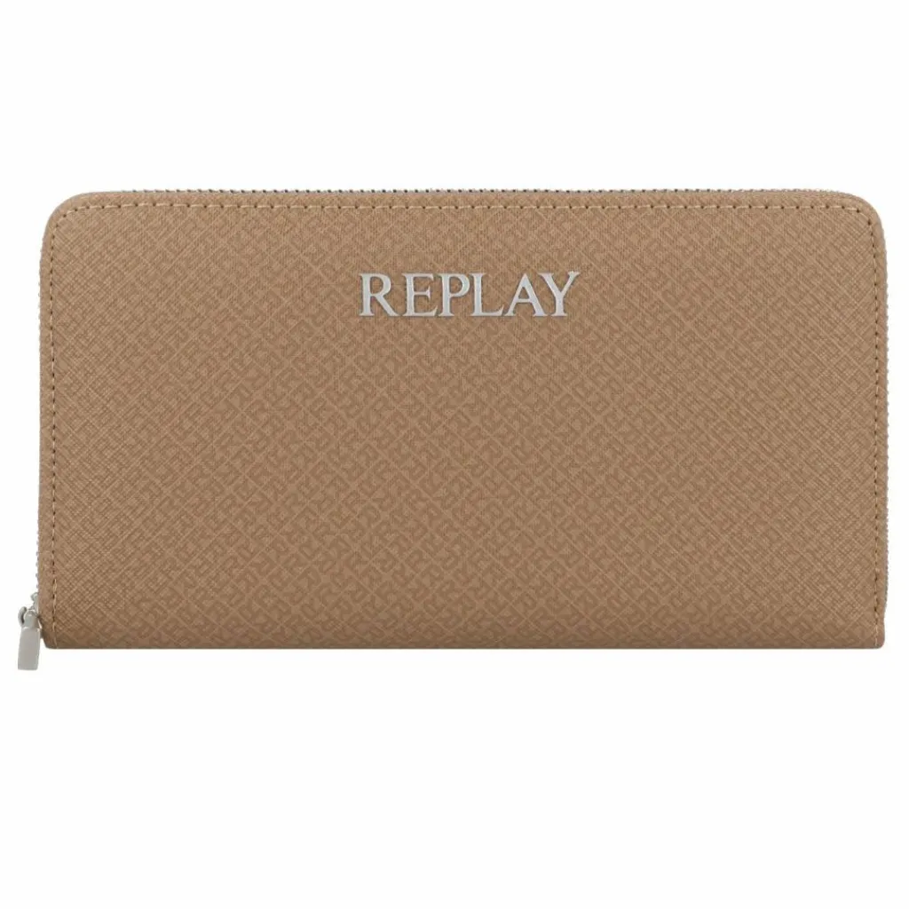 Replay Damengeldbörsen Querformat<Geldbörse 19 cm dirty pale beige - black