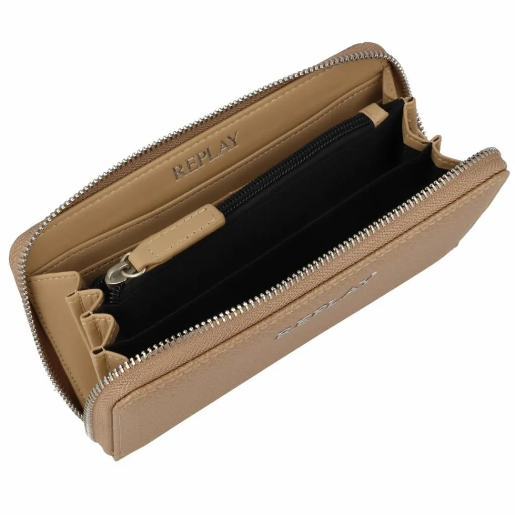 Replay Damengeldbörsen Querformat<Geldbörse 19 cm dirty pale beige - black