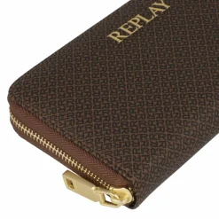 Replay Damengeldbörsen Querformat<Geldbörse 19 cm brown cocoa - black