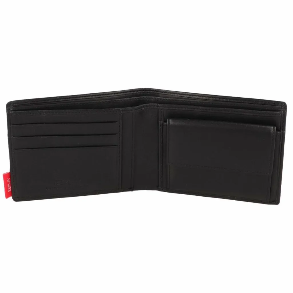 Herren Replay Geldbörse RFID Schutz Leder 13 cm