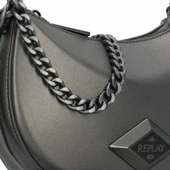 Replay Schultertaschen|Henkeltaschen<Schultertasche 24 cm gun metal