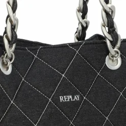 Replay Henkeltaschen|Schultertaschen<Schultertasche 40 cm denim black