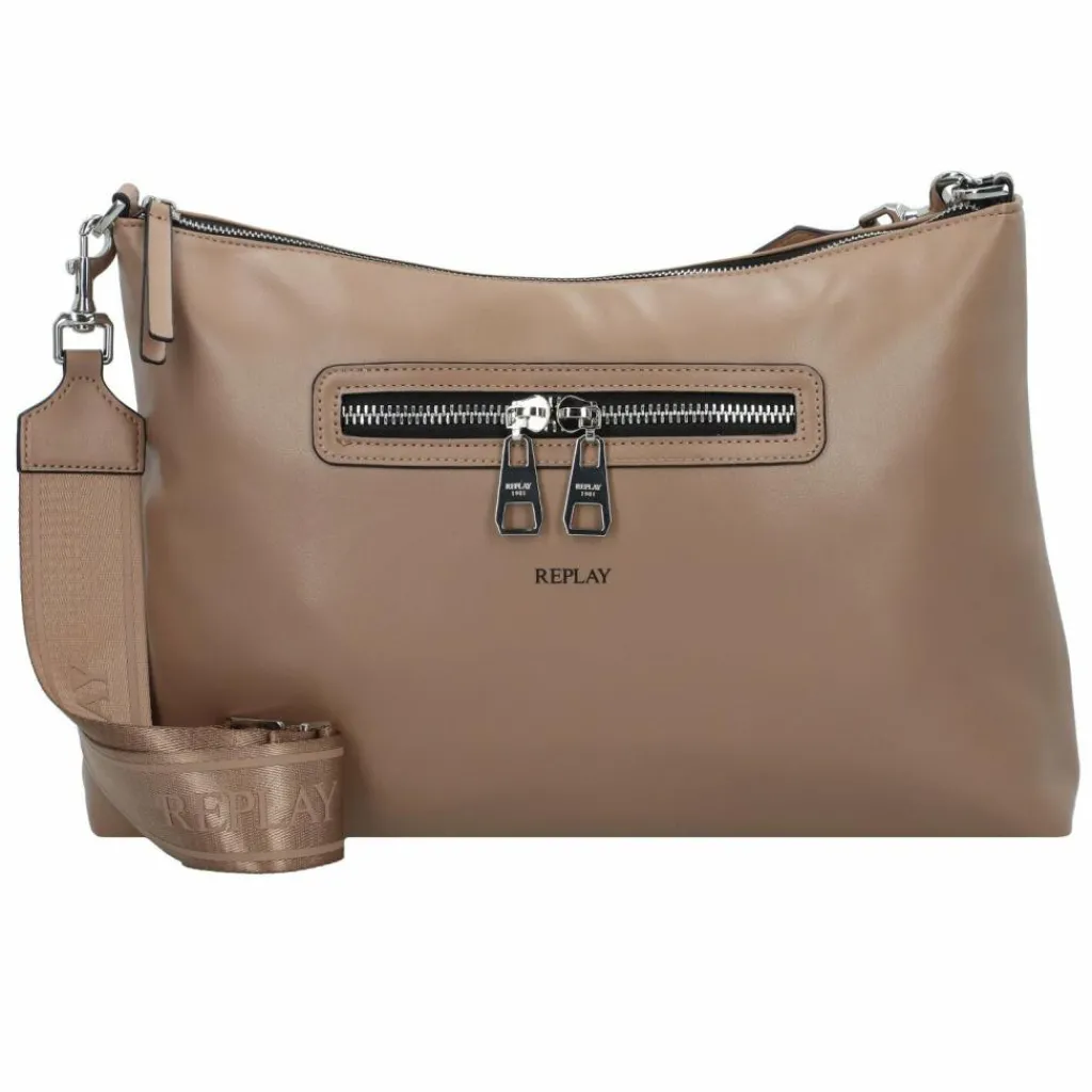 New Replay Schultertasche 39 cm dirty pale beige