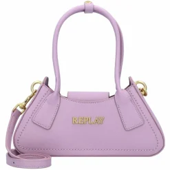 Outlet Replay Schultertasche Leder 28.5 cm violet tulle