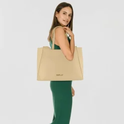 Replay Shopper|Schultertaschen<Shopper Tasche 42.5 cm safari