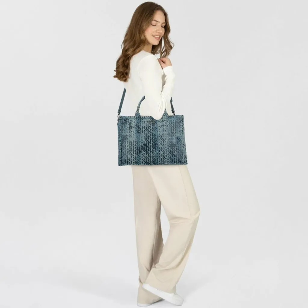 Replay Shopper|Schultertaschen<Shopper Tasche 40 cm lt denim