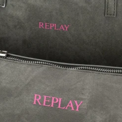Replay Shopper|Schultertaschen<Shopper Tasche 35 cm washed black-black