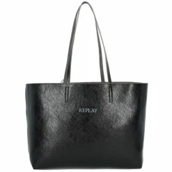 Replay Shopper|Schultertaschen<Shopper Tasche 35 cm washed black-black