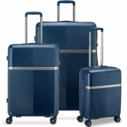 Hot Roncato Airglam 4 Rollen Kofferset 3-teilig mit Dehnfalte blu notte
